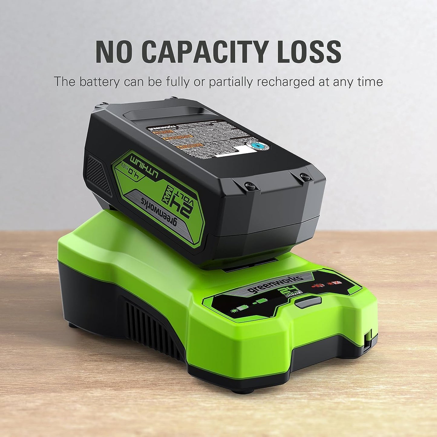 Greenworks 24V 4.0Ah Lithium-Ion Battery (Genuine Greenworks Battery/200+ Compatible Tools) Greenworks