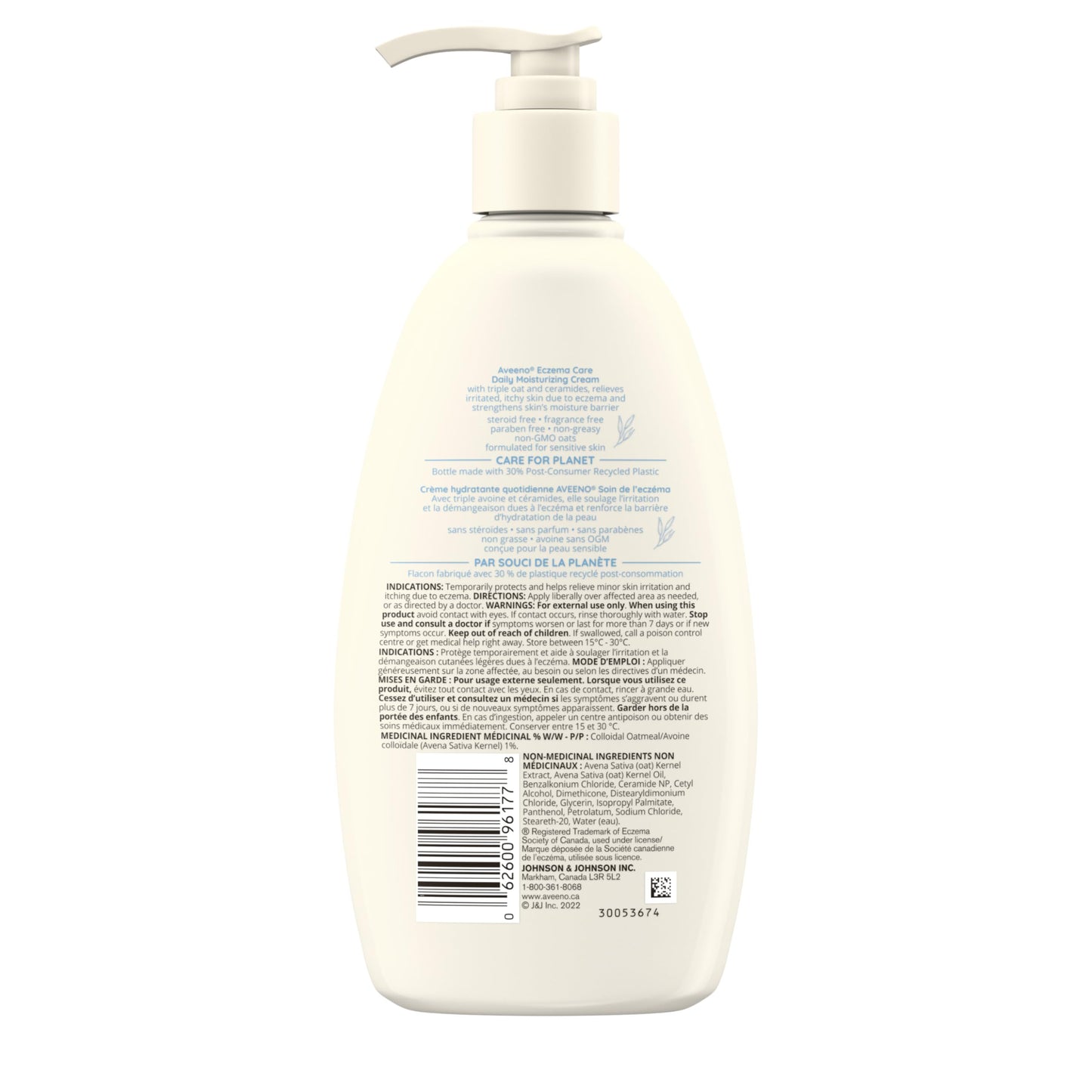 Aveeno Eczema Care Daily Moisturizing Cream, Dry Skin Moisturizer, Itchy Skin Relief, Eczema prone Skin, Fragrance Free, 330 mL - Available at All In One Marketplace Canada