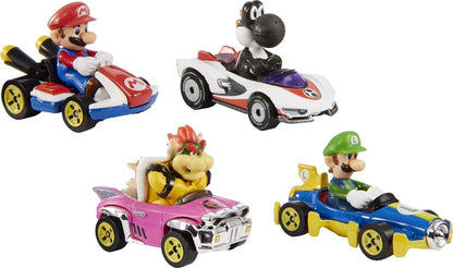 Hot Wheels Mario Kart Set of 4 Die-Cast Toy Cars
