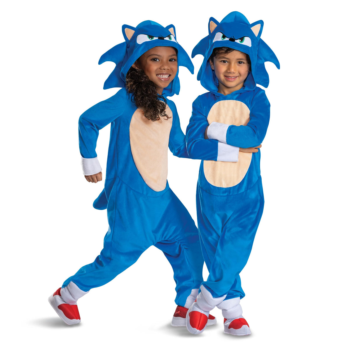 Sonic Costume for Toddlers, Official Sonic Movie 3 Posh Halloween Costume with Detachable Tail, Toddler Size (2T)