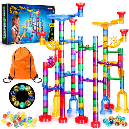 Meland Marble Run with Construction Set & Glow Marbles, STEM Toy for Kids 🍁 All In One Marketplace Canada