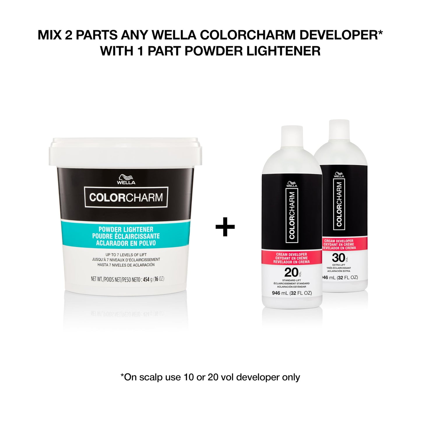 COLORCHARM Powder Hair Lightener| Up to 7 Levels of Lift | Dust Free| 1lb - Available at All In One Marketplace Canada