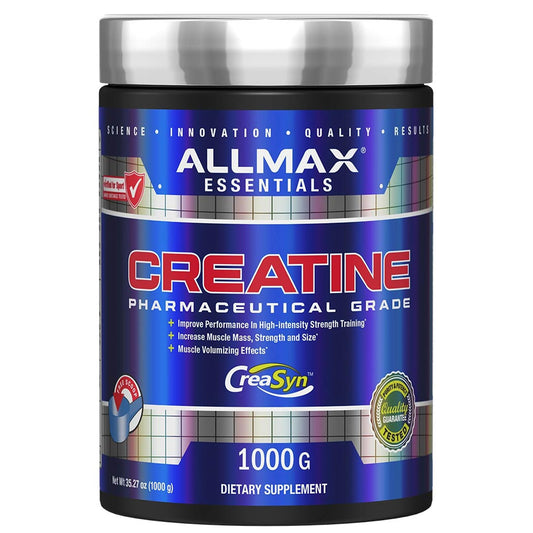 Allmax Creatine Monohydrate - Aid Muscle Growth & Strength Gains, No Artificial Ingredients - 1000g - 5g per Serving - 200 Servings