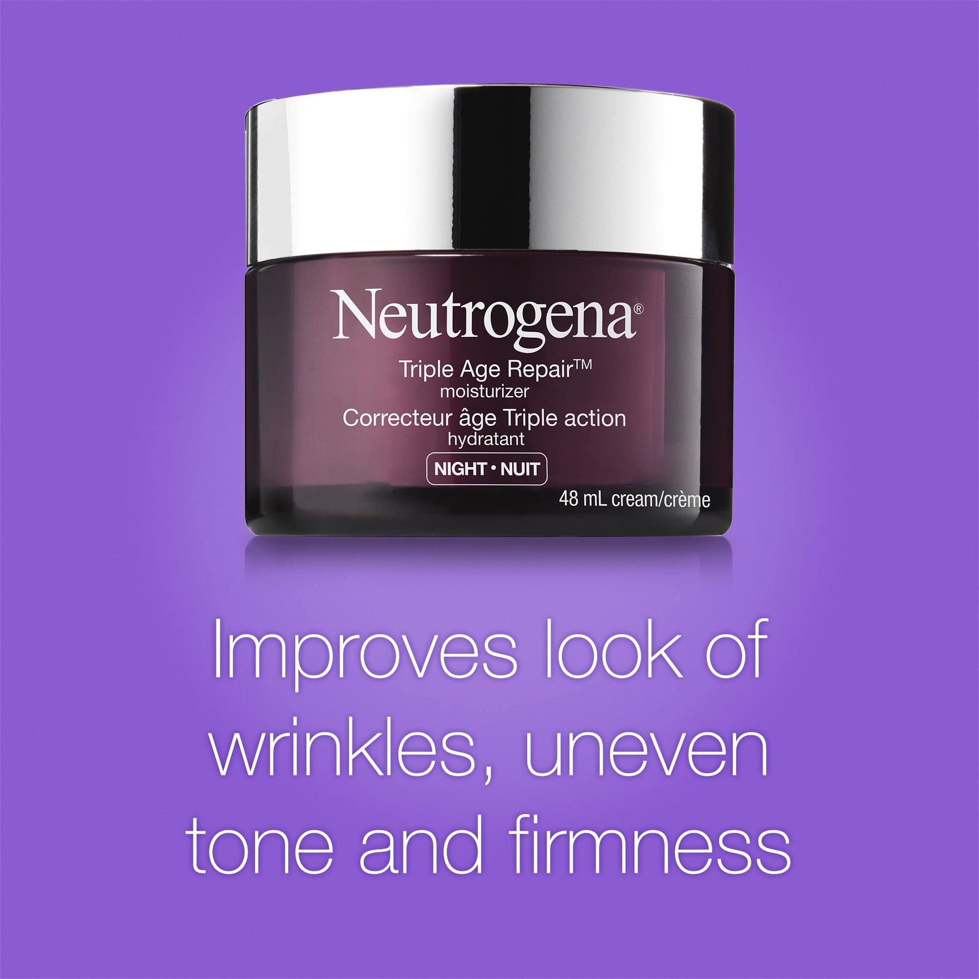 Neutrogena Anti Aging Face Cream SPF 25, Triple Age Repair for Wrinkles, Tone, and Firmness, 48 mL Neutrogena