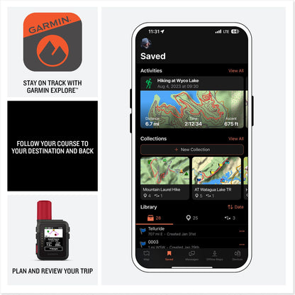 Garmin inReach® Mini 3 Plus, Rugged Global Satellite Communicator with Touchscreen Texting, Photo & Voice Messaging, Emergency SOS Messages & Battery Up to 350 Hours with 10-min inReach® Tracking Garmin