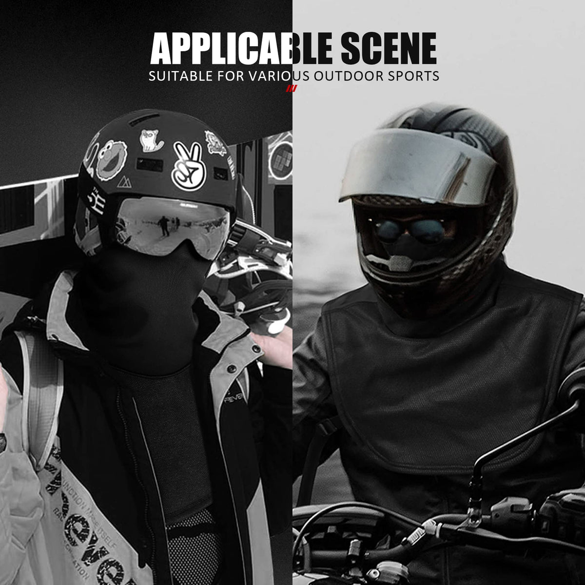 B BINMEFVN Motorcycle Neck Warmer Winter Neck Cover Gaiter Half Face Mask Windproof and Keep Warm for Men Women 🍁 All In One Marketplace Canada