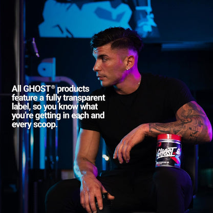 Ghost Legend All Out Pre Workout Powder | Increased Energy, Pumps, Focus | L-Citrulline, Beta Alanine, Beta Alanine Blend | Vegan, Gluten Free, Sugar Free | 40 Servings, 400g (Blue Raspberry)