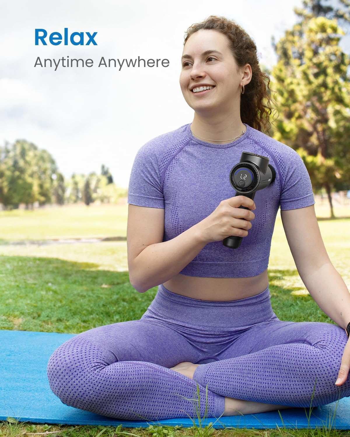 RENPHO Massage Gun, Powerful Massager Gun for Athletes, Percussion Massage Gun, Portable Hand held Electric Massager for Back, Carry Case, Gifts for Men Women, Active - Available at All In One Marketplace Canada