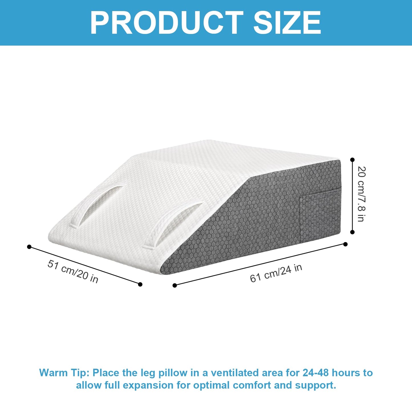Ceecysaa Leg Elevation Pillow for Bed,20cm Height High-Density Foam Pillow 🍁 All In One Marketplace Canada Ceecysaa