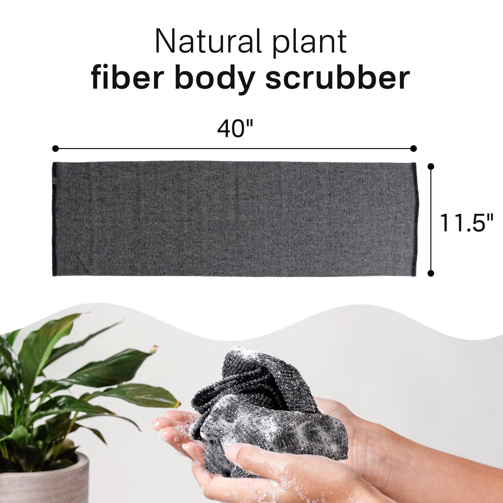 Yiclick Exfoliating Washcloth Towel, Exfoliating Body Scrubber, Back Scrubber Washer for Shower Bath, African Net Sponge Loofah Body Scrub Exfoliator, Exfoliating Cloth Brush Gloves for Women (Grey) - Available at All In One Marketplace Canada