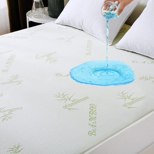 MUXHOMO Premium 100% Waterproof Queen Size Mattress Protector, Breathable Mattress Cover Queen Size Bed, Cooling 3D Air Fabric Bed Pad Cover, Deep Pocket 8"-21" - Available at All In One Marketplace Canada