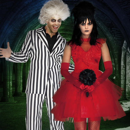 Leg Avenue Women's Beetle Bride 80s Halloween Costume, Red, Large