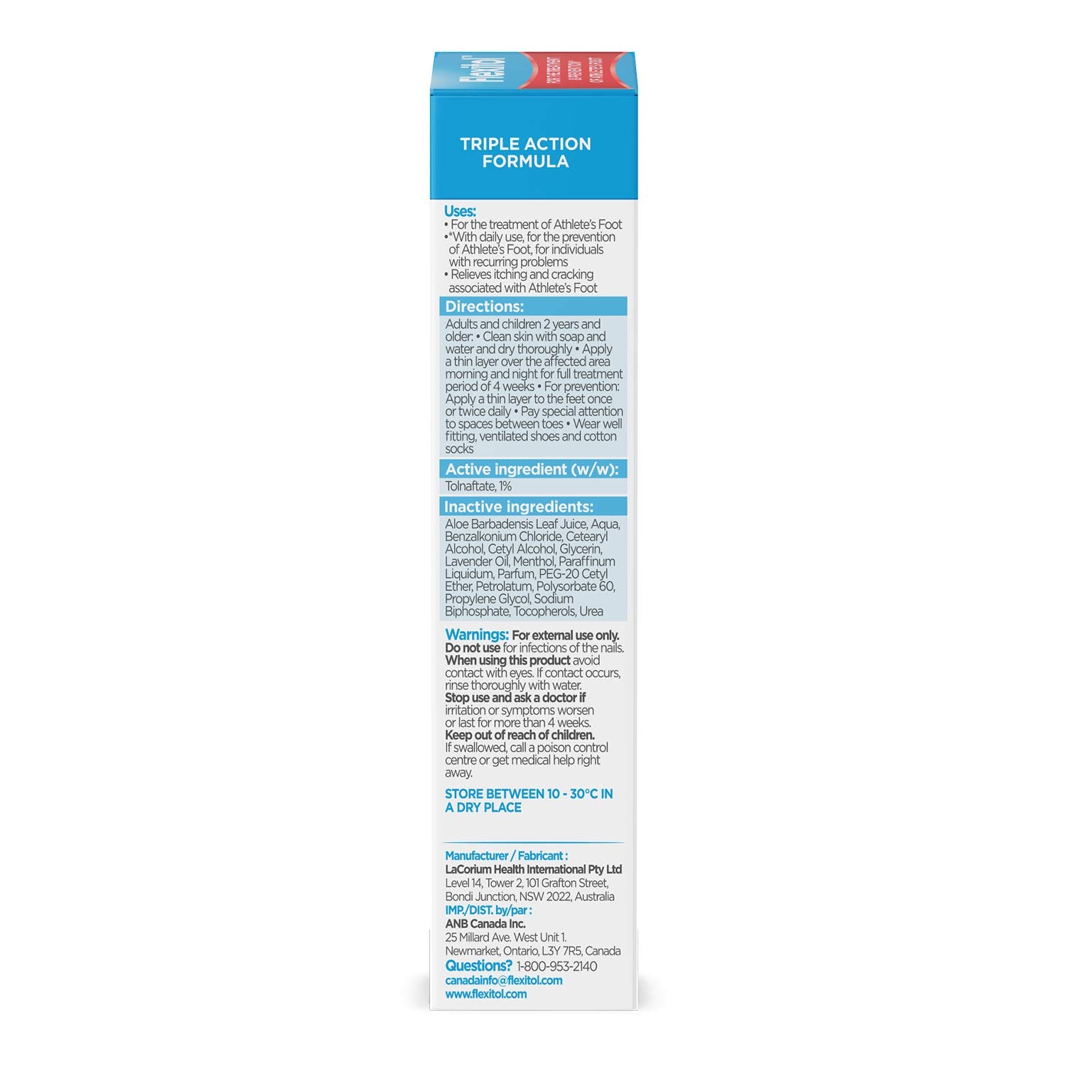 Flexitol Medicated Anti-Fungal Cream for Athlete's Foot - Best OTC Treatment for Foot Fungus & Fungal Infections, Effective Anti-Fungal Cream for Feet (56g) - Available at All In One Marketplace Canada