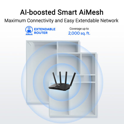 ASUS RT-BE58U WiFi 7 Router - Dual-WAN, 3.6 Gbps, Mesh + VPN Compatible Asus