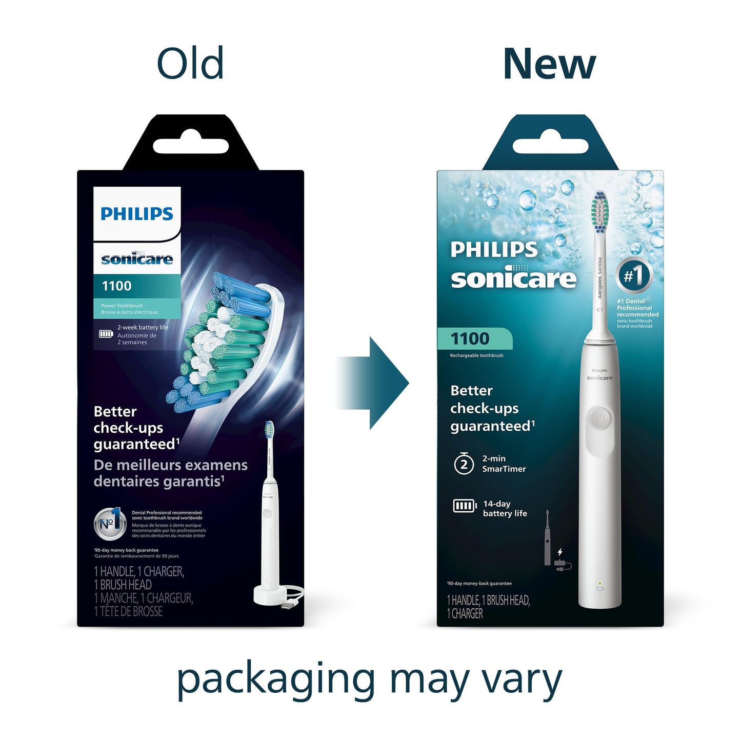 Philips Sonicare 1100 Rechargeable Electric Toothbrush, 1 Brush Head, White Philips Sonicare