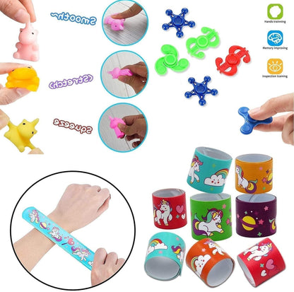 124 Pcs Party Favors for Kids 6-8 8-12, Birthday Gifts, Treasure Chest Toys, Carnival Prizes, School Classroom Party Supplies, Pinata Filler, Stocking Stuffers, Goodie Bag Items for Kids