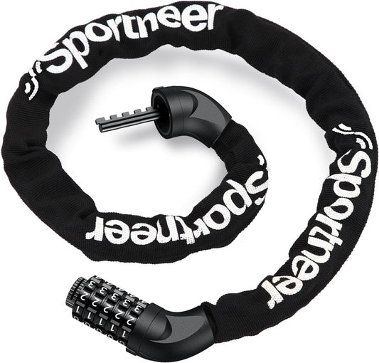 Bike Lock, 5-Digit Resettable Combination Bicycle Lock, Heavy Duty Anti-Theft Bike Chain Locks for Road Bike Mountain Bikes Cycling Locks