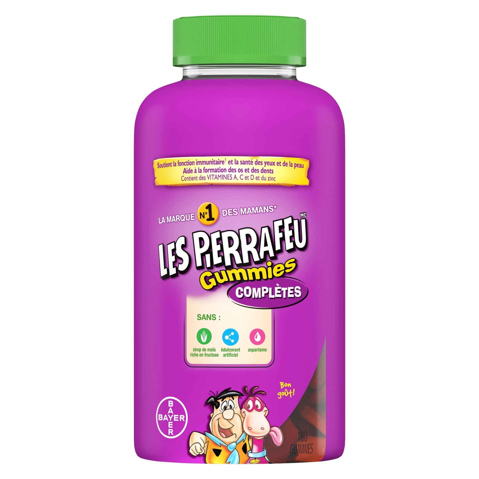 FLINTSTONES Complete Kids Multivitamin Gummies - Multivitamins for Kids, Kids Multivitamin Gummy Helps Maintain Good Health, Free of Artificial Sweeteners, Free of Aspartame, Free of Synthetic FD&C Dyes, 180 Gummies - Available at All In One Marketplace Canada