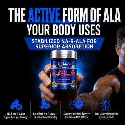 ALLMAX R+ALA Antioxidant Capsules, 60 Count