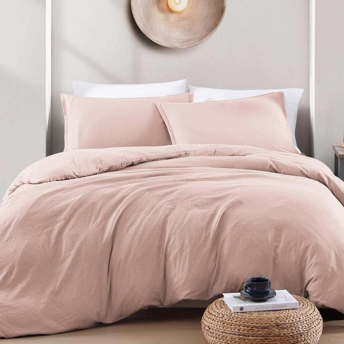 Queen Duvet Cover, Pre-Washed Soft Microfiber 3 Piece Set - Sepia Rose 🍁 All In One Marketplace Canada