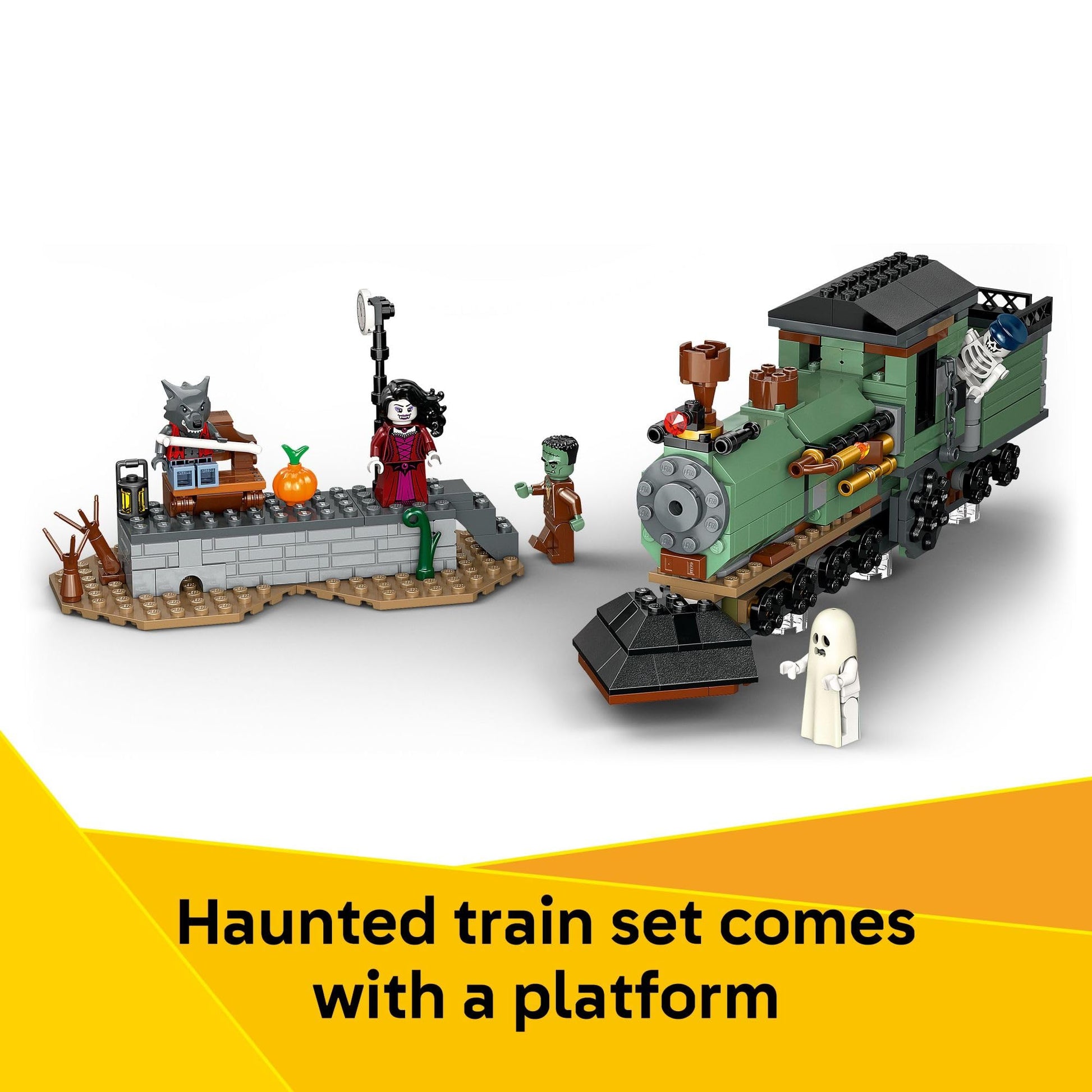 LEGO Creator 3 in 1 Haunted Mansion Building Toy for Kids - Halloween Building Blocks & Learning Toy for Girls & Boys, Ages 9+ - Build a Haunted House, Train, or Ship - Gift for Birthdays - 31167 LEGO