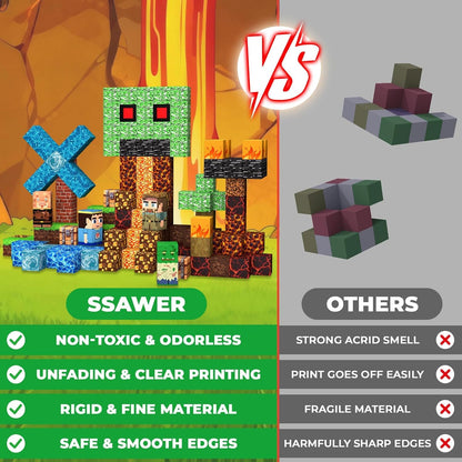 SSAWER Magnetic Blocks, 100PCS STEM Toys Building Cube Boys Birthday Gifts 🍁 All In One Marketplace Canada