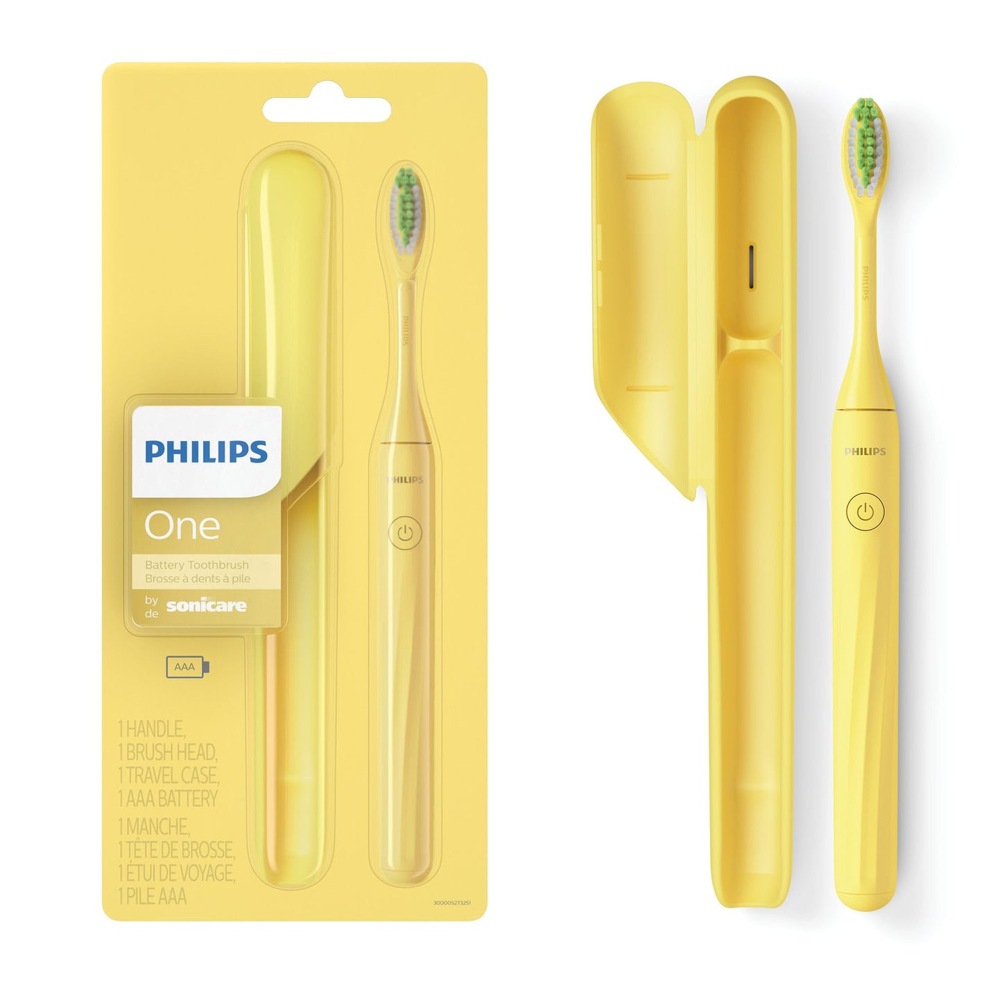 PHILIPS One By Sonicare Battery Toothbrush, Mango, Hy1100/02, 1 Count 🍁 All In One Marketplace Canada