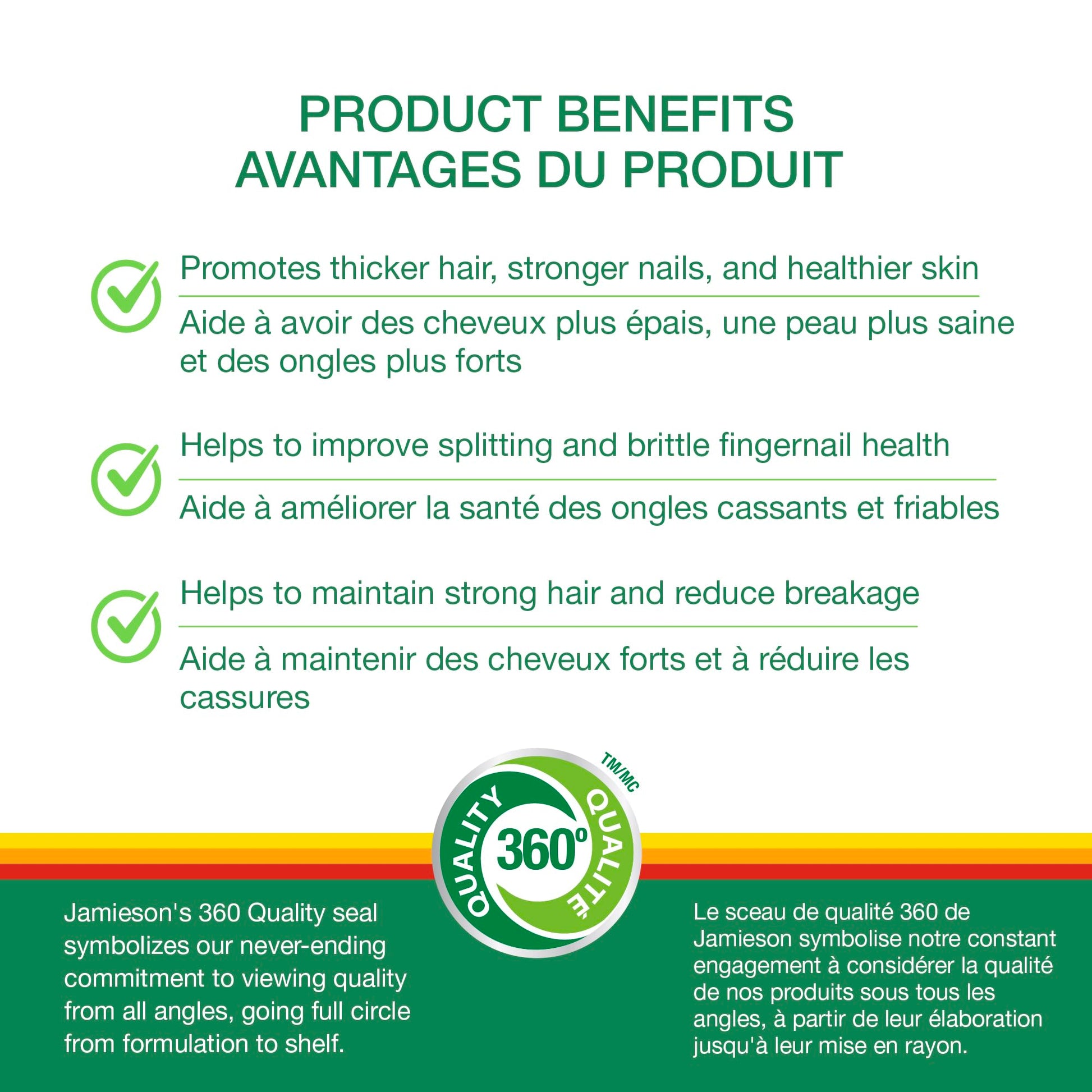Jamieson Ultra Potency Biotin 10,000 mcg, 90 Softgels. Easy to Swallow, Supports Thicker Hair, Healthier Skin and Stronger Nails. No Artificial Flavours, Colours, or Preservatives, Proudly Canadian - Available at All In One Marketplace Canada