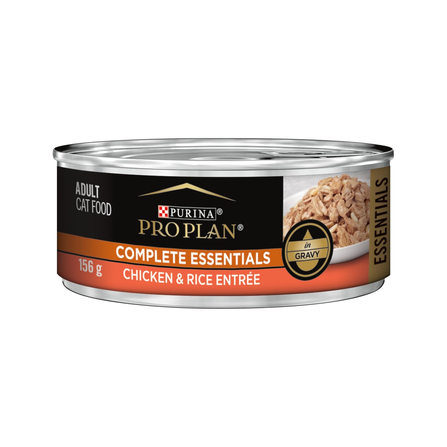 Purina Pro Plan Complete Essentials Wet Cat Food, Chicken & Rice Entree in Gravy - 156 g Can (24 Pack) 🍁 All In One Marketplace Canada Pro Plan