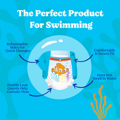 HUGGIES Disposable Swim Diapers - Size 3 Small, Huggies Little Swimmers, 40 ct