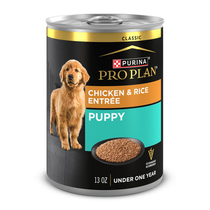 Purina Pro Plan Wet Puppy Food, Chicken & Rice Entrée Classic - 368 g Can (12 Pack) Pro Plan