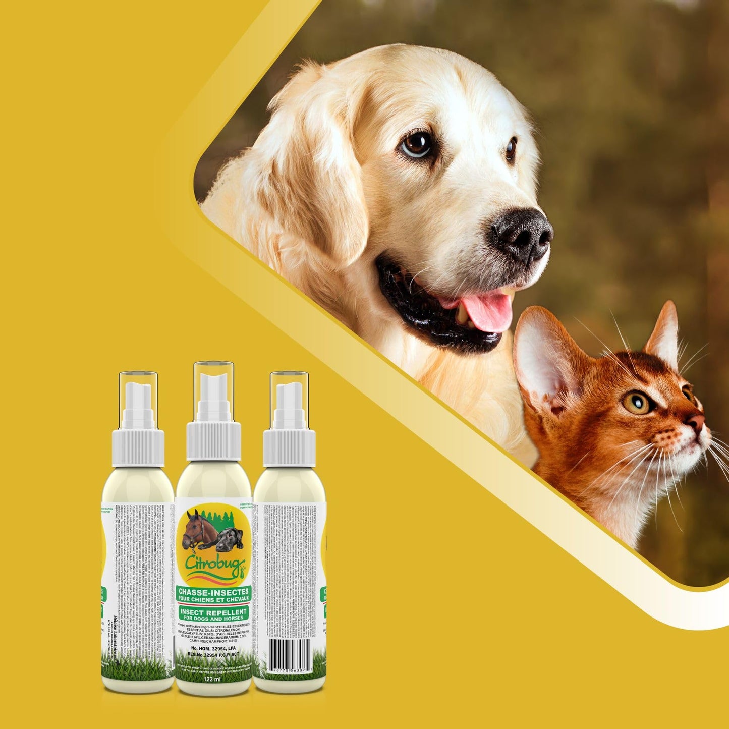 Citrobug Essential Oils Based Insect Repellent for Dogs and Horses - No Deet, 122 ml