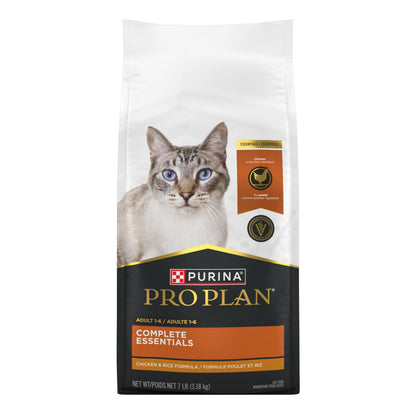 Purina Pro Plan Complete Essentials Dry Cat Food, Chicken & Rice - 3.18 kg Bag 🍁 All In One Marketplace Canada
