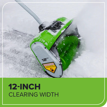 Greenworks 8 Amp 12-Inch Electric Corded Snow Shovel, 20ft Throwing Distance, 12" Wide & 6" Deep Clearing, 300Lbs/Min Snow Thrower Blower Removal Tool for Patio/Driveway/Steps/Sidewalk/Winter Storm 🍁 All In One Marketplace Canada