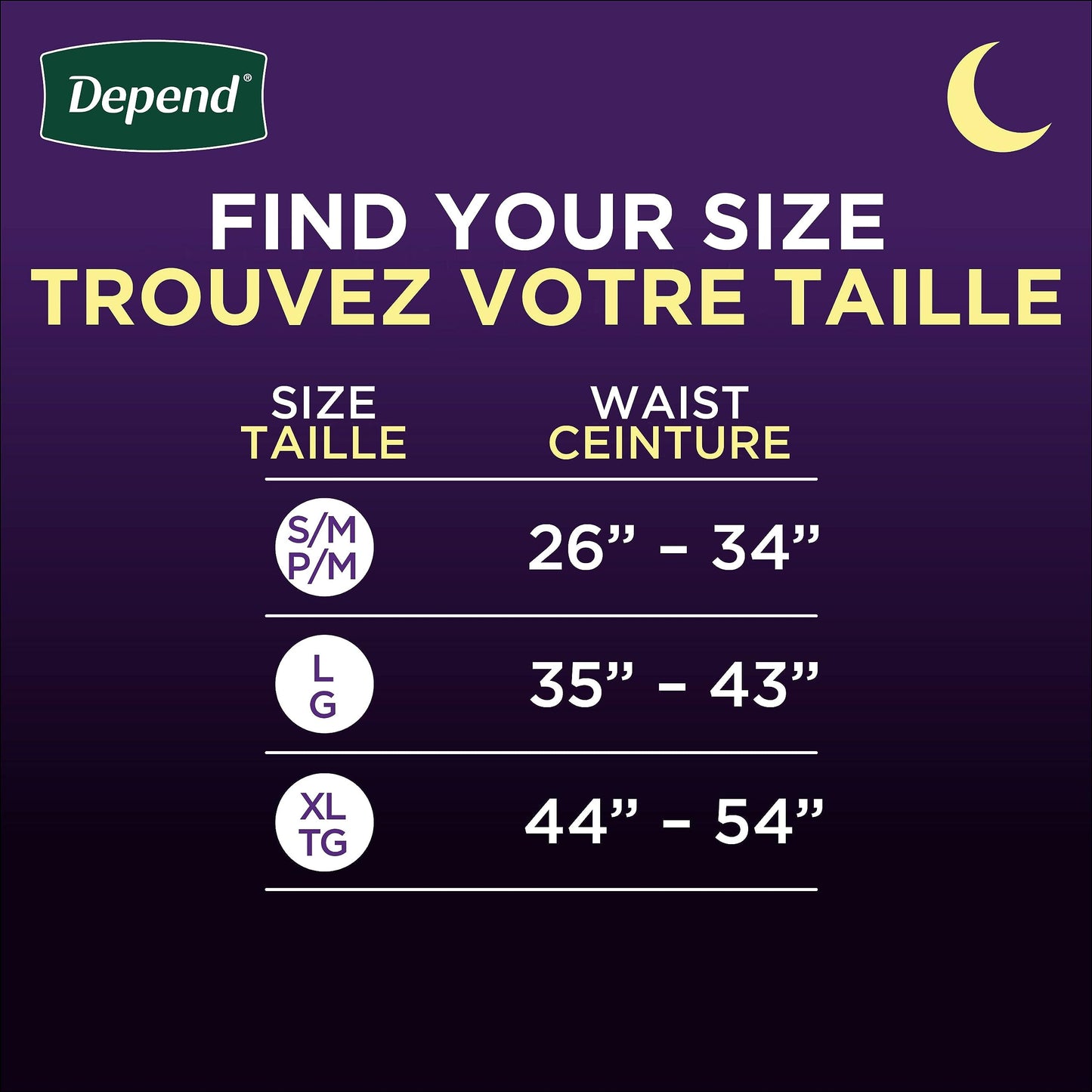 Depend Night Defense Adult Incontinence Underwear for Men, Disposable, Overnight, Small/Medium, Grey, 64 Count Depend
