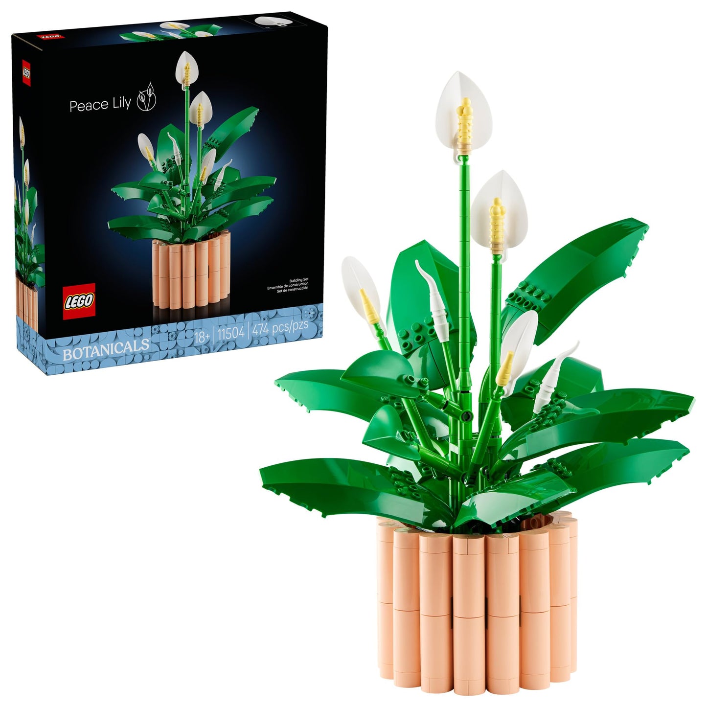 LEGO Botanicals Peace Lily Flower Building Set for Adults - DIY Bedroom, Book Shelf & Office Decor for Women & Men, Ages 18+ - Artificial Flowers Crafting Kit - Gift Idea for Birthdays - 11504 🍁 All In One Marketplace Canada