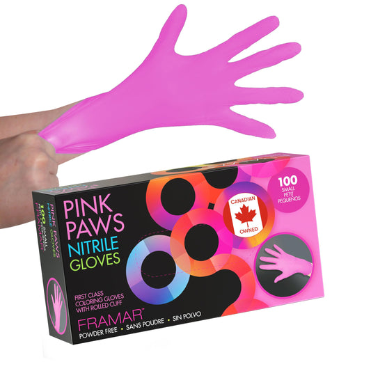 FRAMAR Pink Nitrile Gloves Small – Disposable Gloves Small, Cleaning Gloves, Plastic Gloves Disposable Food Safe, Latex Free Gloves, Gants Nitrile, Gants Jetables, Rubber Gloves