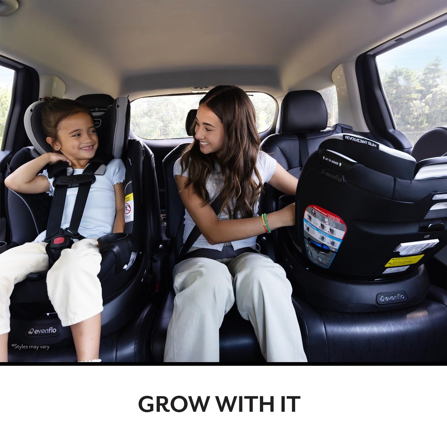 Evenflo Revolve360 Slim 2-in-1 Rotational Car Seat - Canton Black Evenflo