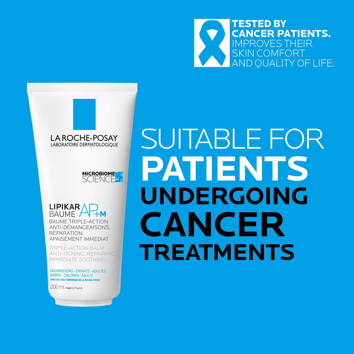 La Roche Posay Body Lotion, Lipikar Balm AP+M Body Cream with Shea Butter & Niacinamide for Women, Men, & Children. Suitable for Dry to Eczema-Prone, Sensitive Skin, Anti-Itch Skin Relief, 200mL