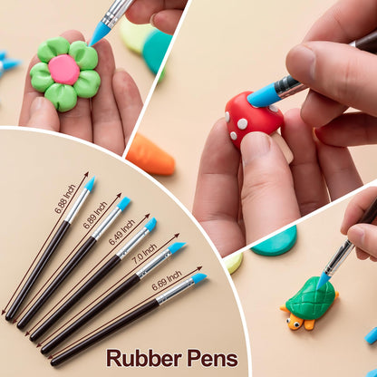 Amrules Clay Tools Kit, 27 PCS Pottery Tools, Practical Polymer Clay Sculpting Tools Kit, Air Dry Clay Tools Set for Adults, Pottery Craft, Dotting, Carving, Drawing, Molding, Modeling, Shaping - Available at All In One Marketplace Canada
