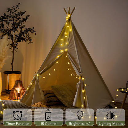 Metaku 16.4Ft 50LED Battery Operated Globe String Lights with Remote 🍁 All In One Marketplace Canada