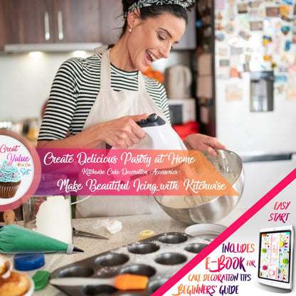 Cake Decorating Supplies Kit Tips 83 Pieces, 48 Stainless Steel Icing Tip Set, 2 Reusable Coupler and 20 Pastry Bags 🍁 All In One Marketplace Canada