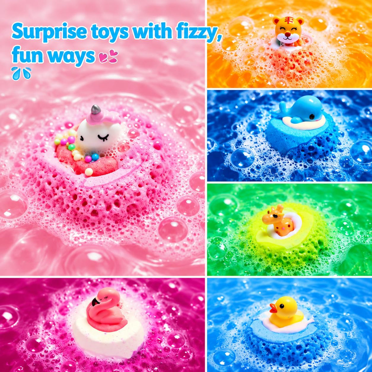 Aofmee Bath Bombs for Kids, Handmade Natural Bath Bombs with Surprise Inside, Shea Cocoa Butter Moisturize, Spa Fizzies Bath Bomb Kit, Birthday Christmas Holiday Gifts for Women, Girls, Boys 🍁 All In One Marketplace Canada