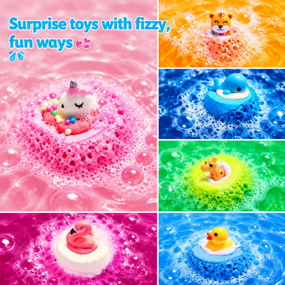 Aofmee Bath Bombs for Kids, Handmade Natural Bath Bombs with Surprise Inside, Shea Cocoa Butter Moisturize, Spa Fizzies Bath Bomb Kit, Birthday Christmas Holiday Gifts for Women, Girls, Boys 🍁 All In One Marketplace Canada