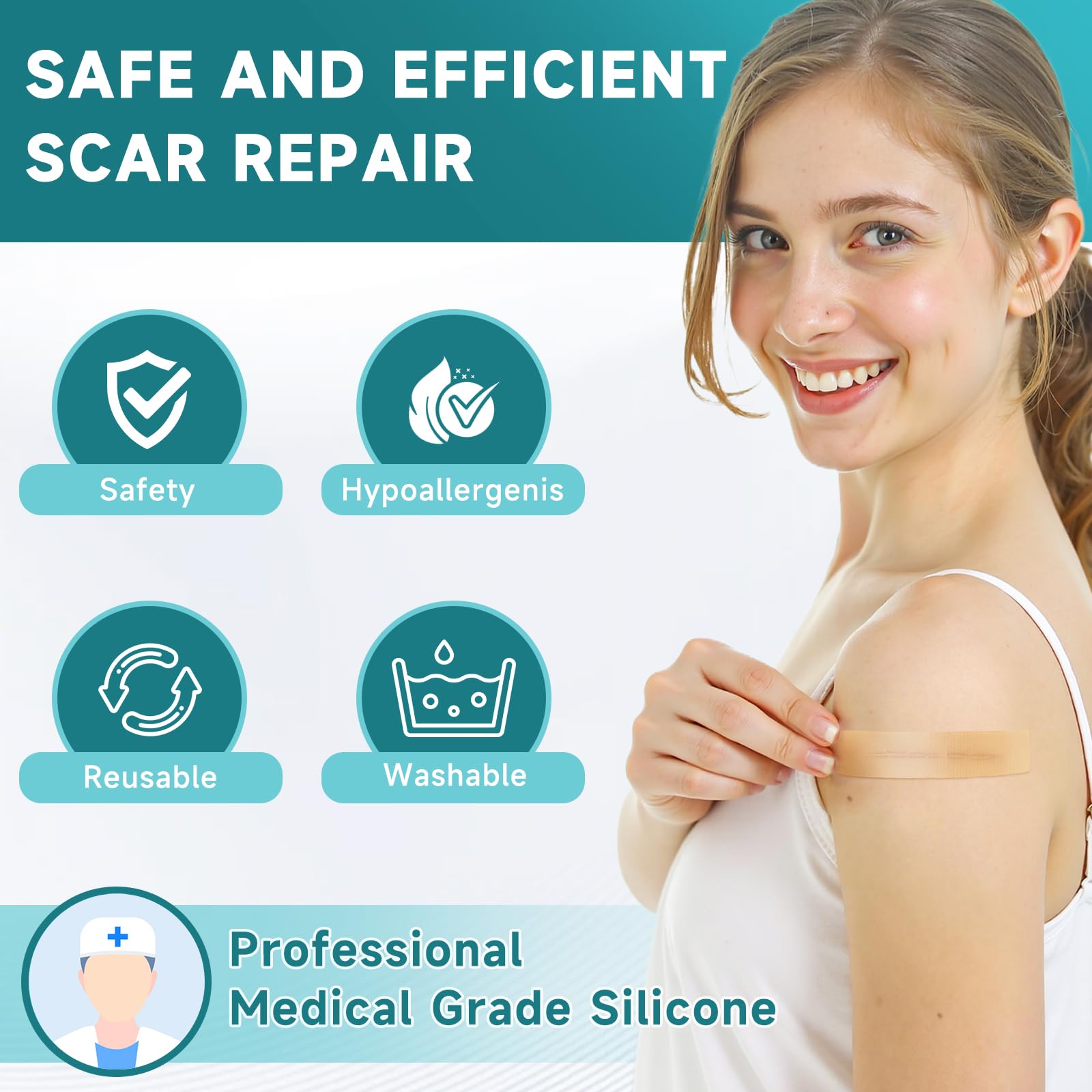Pumkot Silicone Scar Sheets, Silicone Scar Tape(1.6” x 120” Roll-3M) - Available at All In One Marketplace Canada