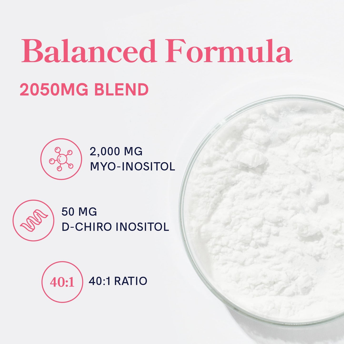 Inositol | Hormone Balance for Women | Myo-Inositol & D-Chiro | Ideal 40:1 Ratio | Myoinositol 2000mg, D Chiro 50mg | Regulate Menstrual Cycle & Support Ovarian Health | 120 Ct (1 Month Supply)