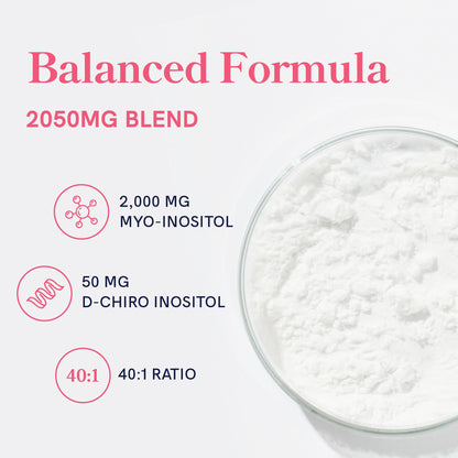 Inositol | Hormone Balance for Women | Myo-Inositol & D-Chiro | Ideal 40:1 Ratio | Myoinositol 2000mg, D Chiro 50mg | Regulate Menstrual Cycle & Support Ovarian Health | 120 Ct (1 Month Supply)