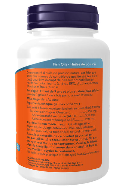 NOW Supplements DHA-500 1000mg Softgels, 90 Count