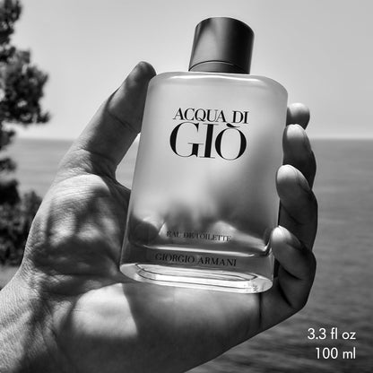 Armani beauty - Acqua di Gio - Eau de Toilette - Cologne for Men - Long Lasting Fragrance with Bergamot notes, Jasmine, White Musks, Patchouli & Cedarwood – 3.3 Fl Oz - Available at All In One Marketplace Canada
