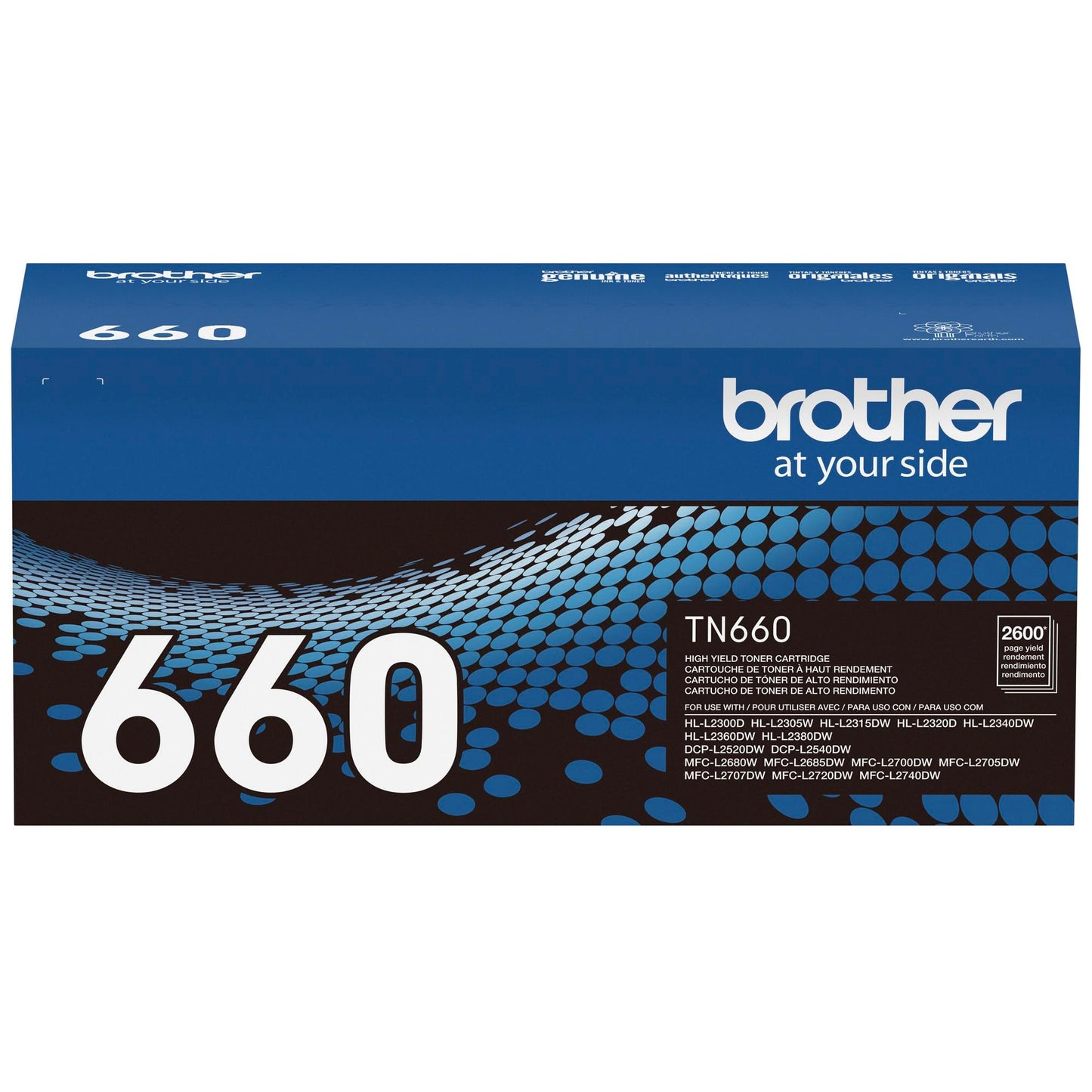 Brother Original TN660 High-Yield Black Toner Cartridge, Higher Yield for Value, Original Toner Replacement cartridges, Toner for Brother Laser Printers HL-L2320D, DCP-L2520DW, MFC-L2700DW and More